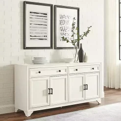 Outlet Kirklands Home Wood 4-Door Sideboard Cabinet White