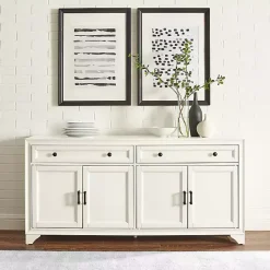Outlet Kirklands Home Wood 4-Door Sideboard Cabinet White