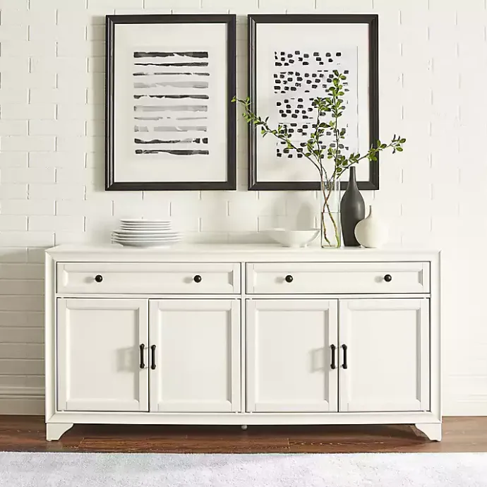 Outlet Kirklands Home Wood 4-Door Sideboard Cabinet White