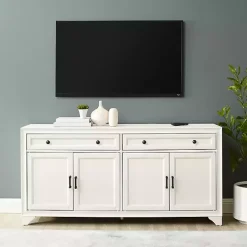 Outlet Kirklands Home Wood 4-Door Sideboard Cabinet White