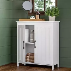 Hot Kirklands Home Wood 2-Door Storage Cabinet White