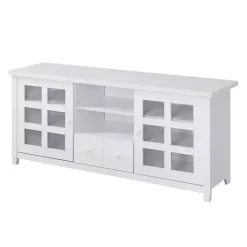 Clearance Kirklands Home Wood 2-Door Windowpane Media Cabinet White