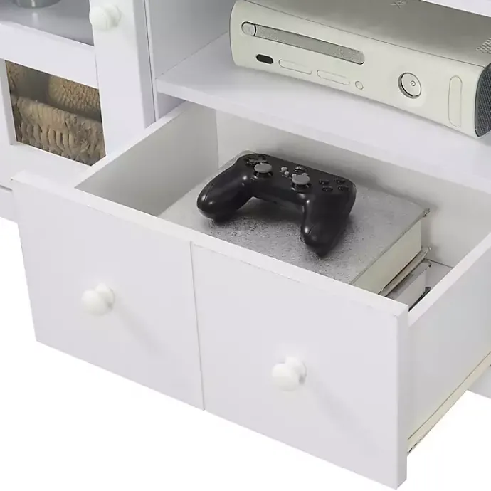 Clearance Kirklands Home Wood 2-Door Windowpane Media Cabinet White