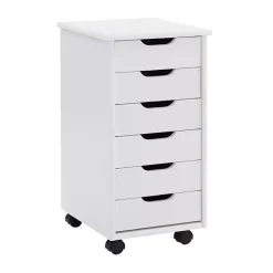 Sale Kirklands Home Wood 6-Drawer Cary Storage Cart White