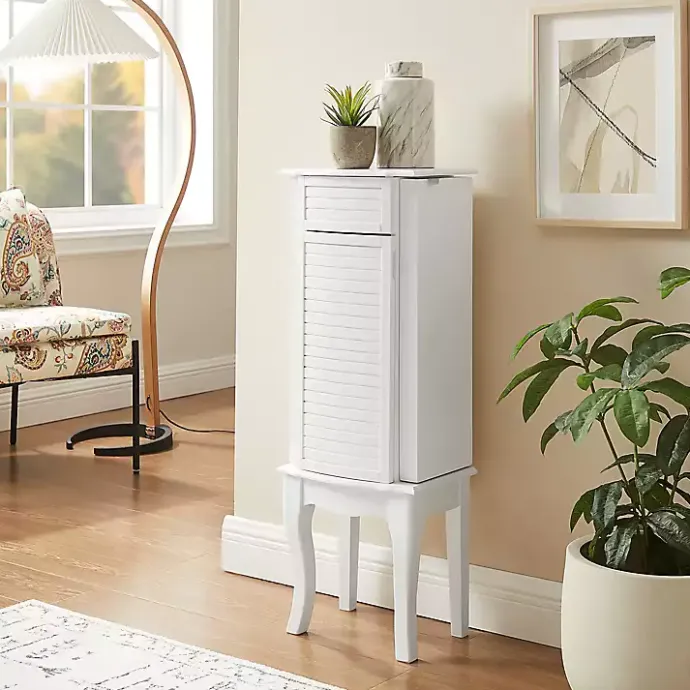 Clearance Kirklands Home Wood 4-Drawer Elena Jewelry Armoire White