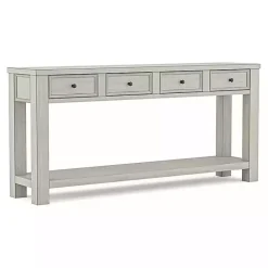 Sale Kirklands Home Wood 4-Drawer Farmhouse Console Table White