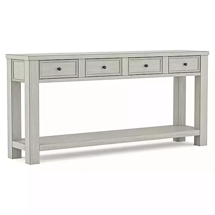 Sale Kirklands Home Wood 4-Drawer Farmhouse Console Table White