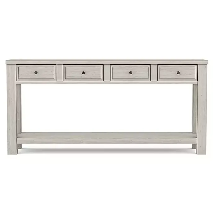 Sale Kirklands Home Wood 4-Drawer Farmhouse Console Table White