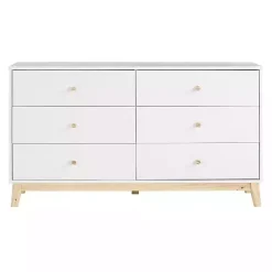 Discount Kirklands Home Wood 6-Drawer Footed Dresser White