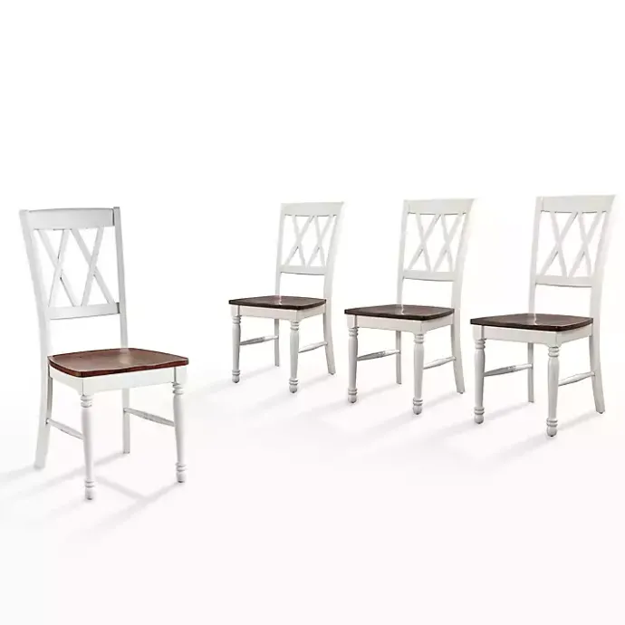 Clearance Kirklands Home Wood Farmhouse Dining Chairs, Set of 4 White