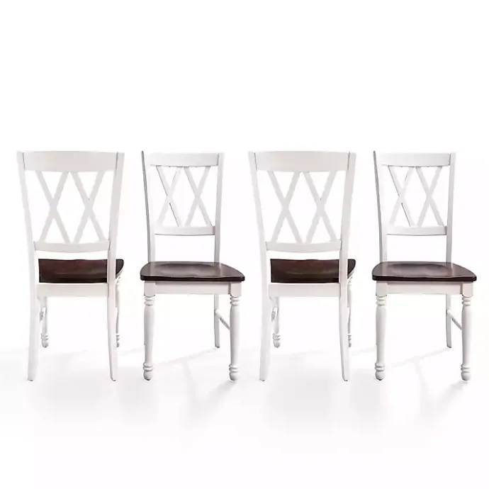 Clearance Kirklands Home Wood Farmhouse Dining Chairs, Set of 4 White
