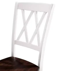 Clearance Kirklands Home Wood Farmhouse Dining Chairs, Set of 4 White