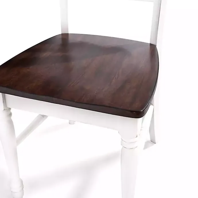 Clearance Kirklands Home Wood Farmhouse Dining Chairs, Set of 4 White