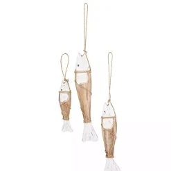 Best Kirklands Home White Wood Fish Hanging Wall Plaques, Set of 3