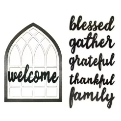 Kirklands Home Wood Interchangeable Arch Wall Plaque White