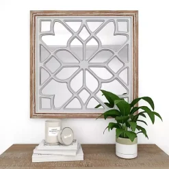 Sale Kirklands Home White Wood Lattice Overlay Mirror