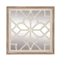 Sale Kirklands Home White Wood Lattice Overlay Mirror