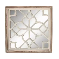 Sale Kirklands Home White Wood Lattice Overlay Mirror