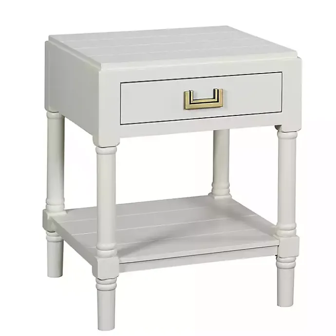 Clearance Kirklands Home Wood Layla Accent Table White