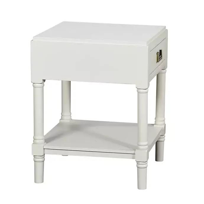 Clearance Kirklands Home Wood Layla Accent Table White