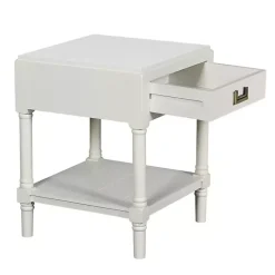 Clearance Kirklands Home Wood Layla Accent Table White