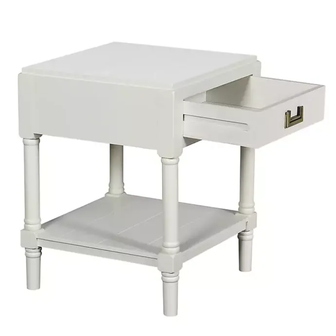 Clearance Kirklands Home Wood Layla Accent Table White