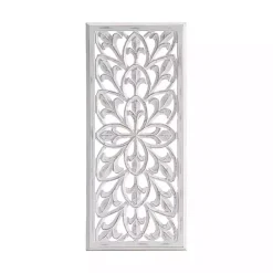 Sale Kirklands Home Wood Medallion August Wall Plaque White