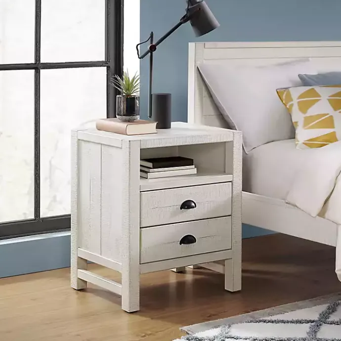 Clearance Kirklands Home Wood Open Shelf Nightstand White