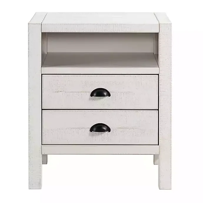 Clearance Kirklands Home Wood Open Shelf Nightstand White