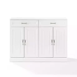 Best Kirklands Home Wood Panel 4-Door Cabinet White