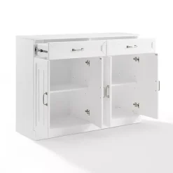 Best Kirklands Home Wood Panel 4-Door Cabinet White