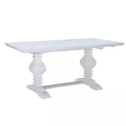Best Kirklands Home Wood Pedestal Dining Table White