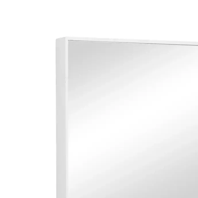 Best Kirklands Home White Wood Rectangular Wall Mirror, 24x40 in.