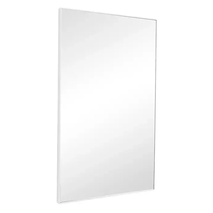 Best Kirklands Home White Wood Rectangular Wall Mirror, 24x40 in.