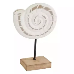 Hot Kirklands Home White Wood Sea Creature Statues, Set of 3