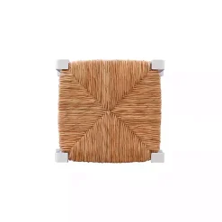 Outlet Kirklands Home White Wood Seagrass Backless 2-pc. Bar Stool Set Tan