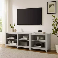 Discount Kirklands Home Wood 6-Shelf Media Cabinet White