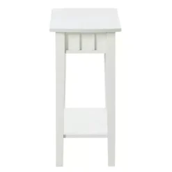Kirklands Home Wood Slat Accent Table White