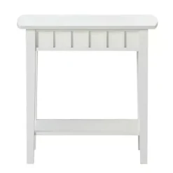 Kirklands Home Wood Slat Accent Table White