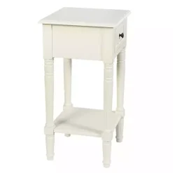 Online Kirklands Home Wood Square Hampton Accent Table White