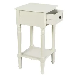 Online Kirklands Home Wood Square Hampton Accent Table White
