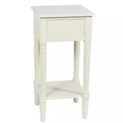 Online Kirklands Home Wood Square Hampton Accent Table White