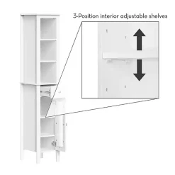 Online Kirklands Home Wood Tall Single Pane Glass Door Cabinet White