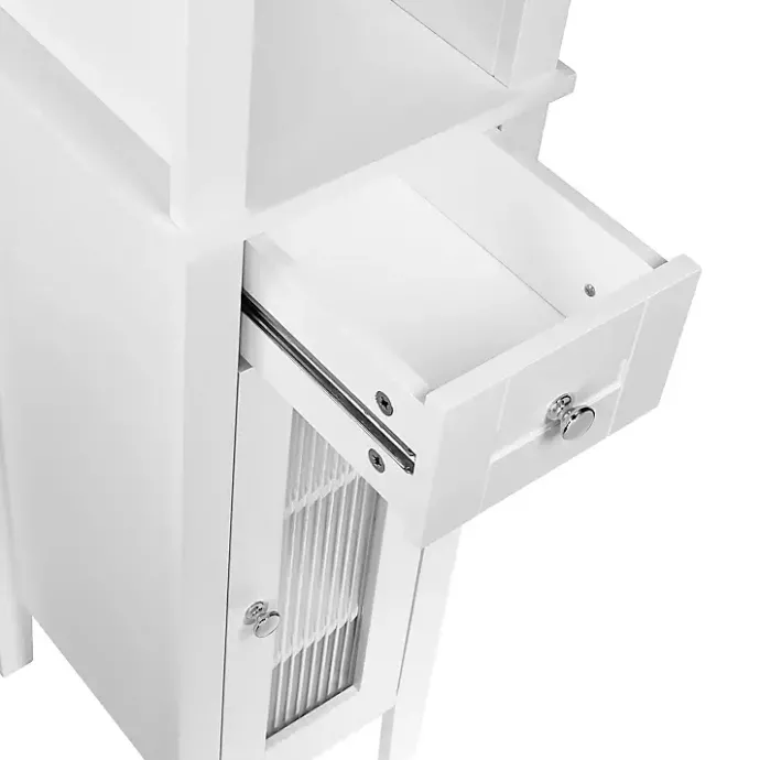 Online Kirklands Home Wood Tall Single Pane Glass Door Cabinet White