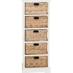 Sale Kirklands Home Wood 5-Tier Basket Storage Shelf White
