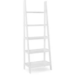 Outlet Kirklands Home Wood 5-Tier Ladder Bookshelf White