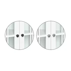 Sale Kirklands Home Wood Two Pane Glass Doors Corner Cabinet White