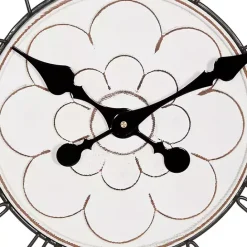 Hot Kirklands Home White Wood Vintage Farmhouse Clock