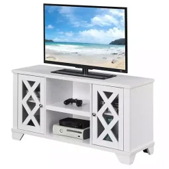 Outlet Kirklands Home Wood X Doors Media Cabinet White