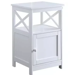 Online Kirklands Home Wood X Sides Storage Accent Table White